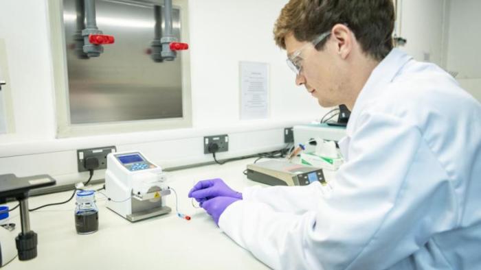 Electrical engineer at work